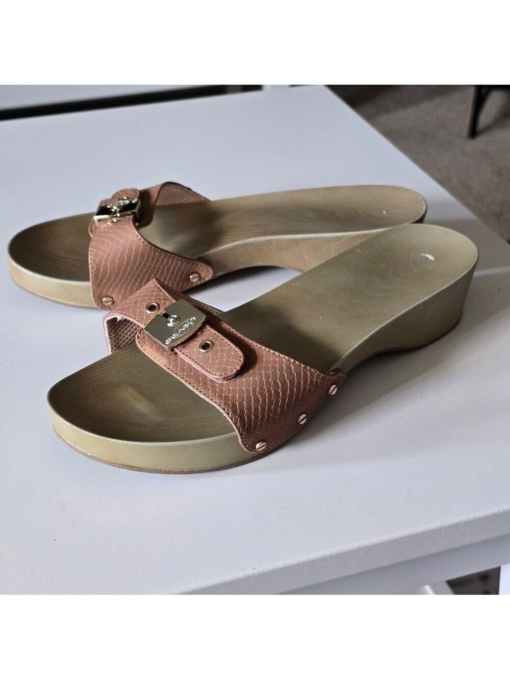 Dr. Scholl's Tan Mules with Ergonomic Footbed - Picture 5 of 9